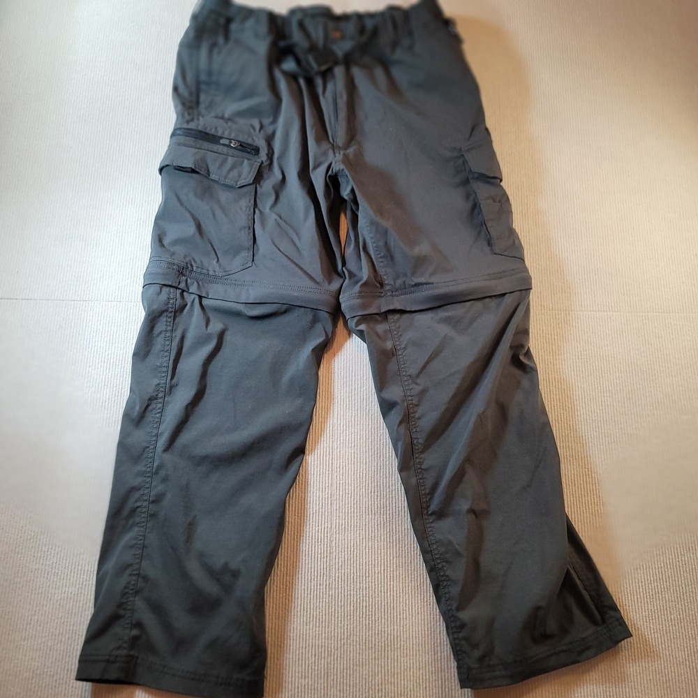 BC Clothing Men's Stretch Convertible Pants/Shorts, Size: Lg 30 x 30, Gray NWT